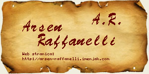 Arsen Raffanelli vizit kartica